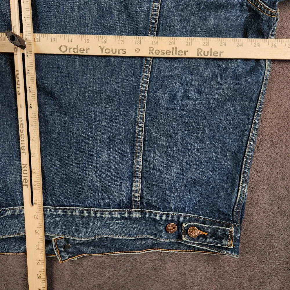 Levis 70516-4807 Denim Trucker Jacket Mens XXL Blue Medium Wash Vintage 90s - Picture 7 of 9